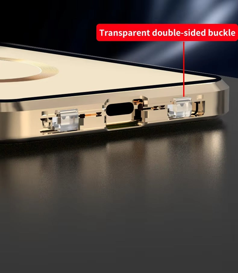 Premium 360° Glass Apple iPhone Case, MagSafe Compatible, Ultra Thin Magnetic Shockproof Full Protection