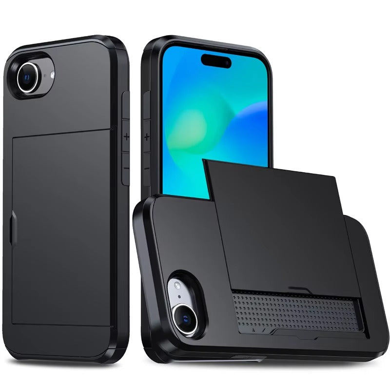 Robust Apple iPhone Case, MagSafe Compatible, Camera Lens and Screen Protection, Ultra Thin, Shockproof, Magnetic, Full All Around Protection, Slide Card Wallet Cover