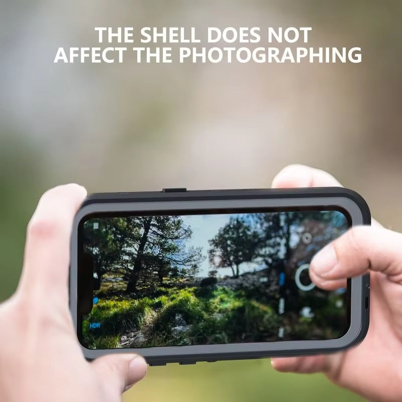 High Quality Apple iPhone Case MagSafe Compatible, Camera Lens & Screen Protection, Cover with IP68 Diving Armor Stand