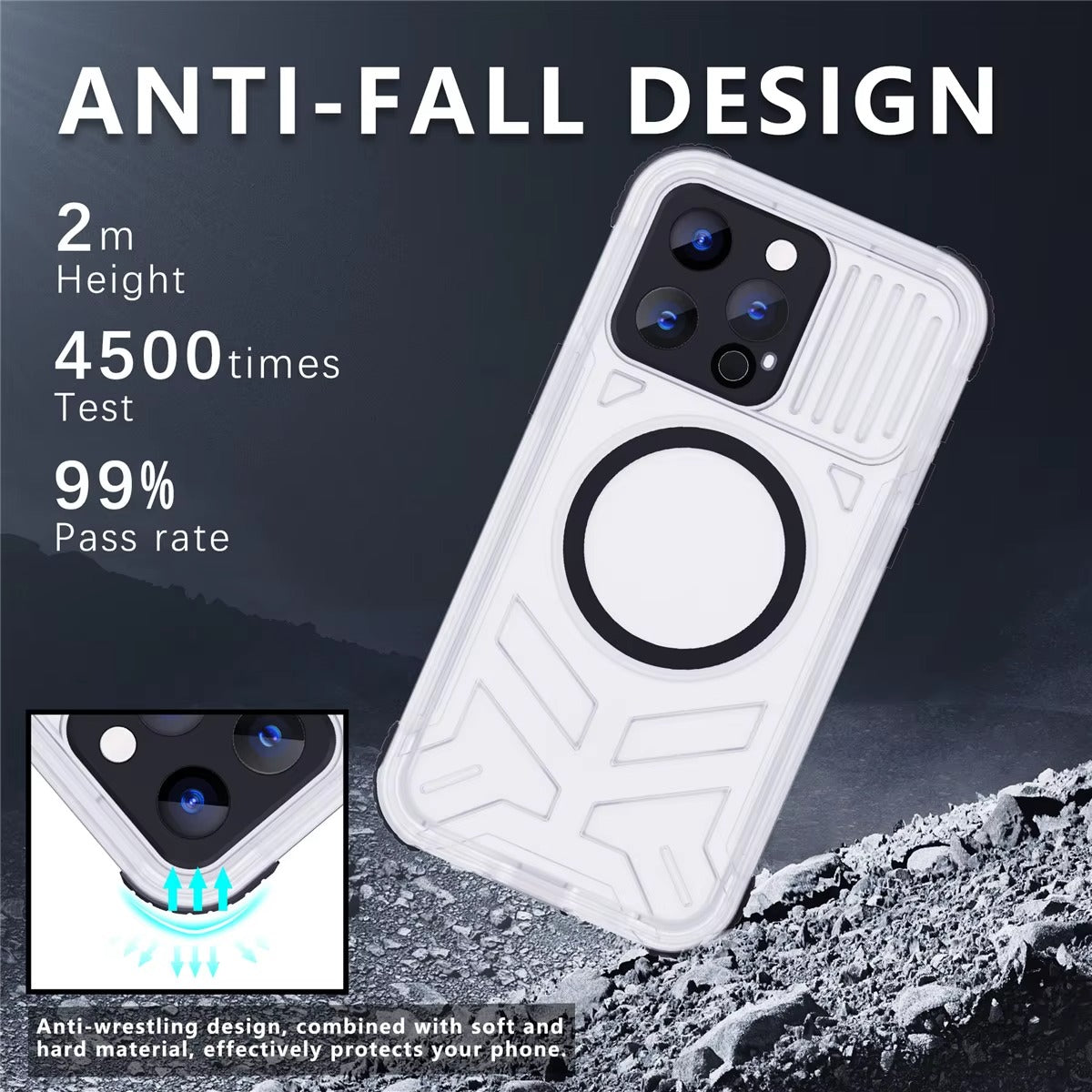 Luxury Apple iPhone Case MagSafe Compatible, Camera Lens & Screen Protection, Ultra Thin Shockproof Magnetic Full All Around Protection Cover with IP68 Waterproof Matte Finish