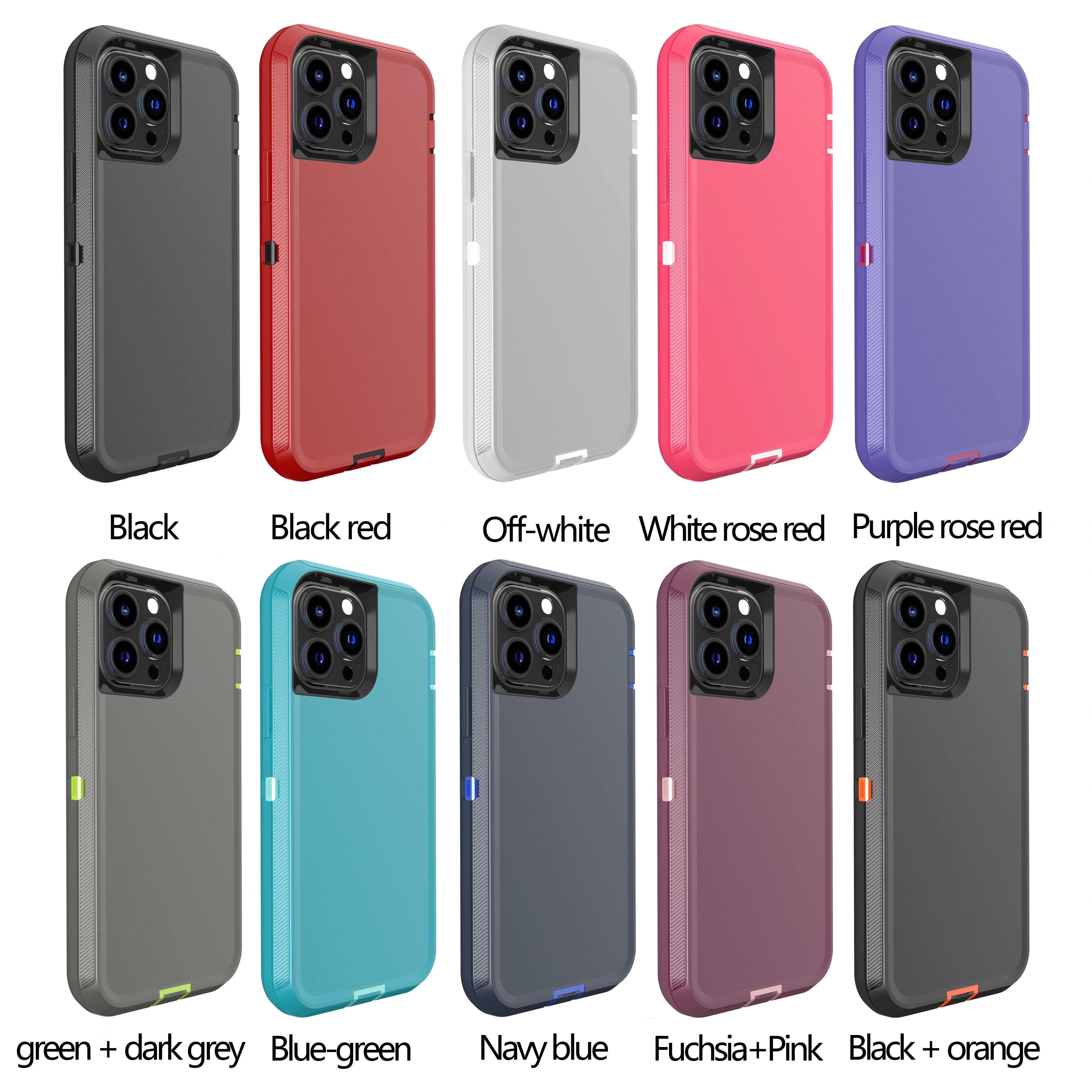 Robust Apple iPhone Case, MagSafe Compatible, Camera Lens & Screen Protection, Ultra Thin, Shockproof, Magnetic Full All Around Cover – 3-in-1 Heavy Duty Armor Case with Belt Clip & Full Body Protection