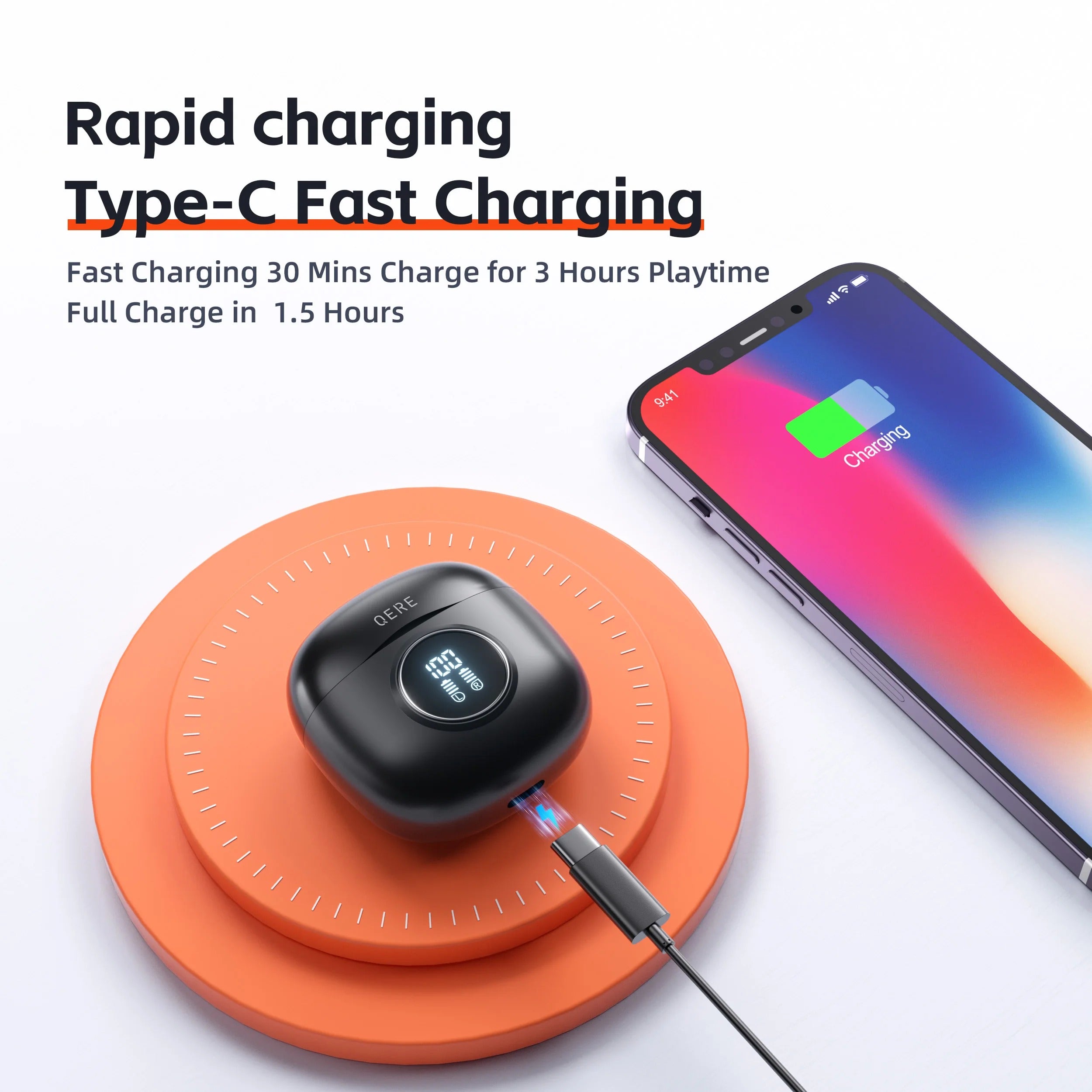 High Quality TWS Bluetooth 5.3 Earphones – 13mm Driver, 4 Mic ENC, Touch Control, LED Display, HiFi Bass, 28H Battery, Waterproof Wireless Headphones