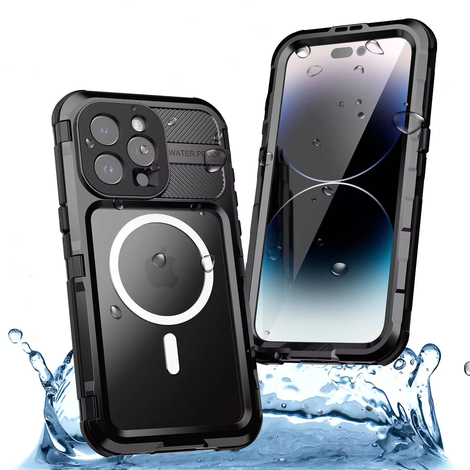 Luxury Apple iPhone Case MagSafe Compatible, Camera Lens & Screen Protection, Cover with IP68 Sealed Sport Design