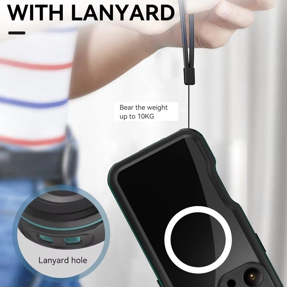 Premium Apple iPhone Case MagSafe Compatible, Camera Lens & Screen Protection, Cover with IP68 Waterproof TPU Armor