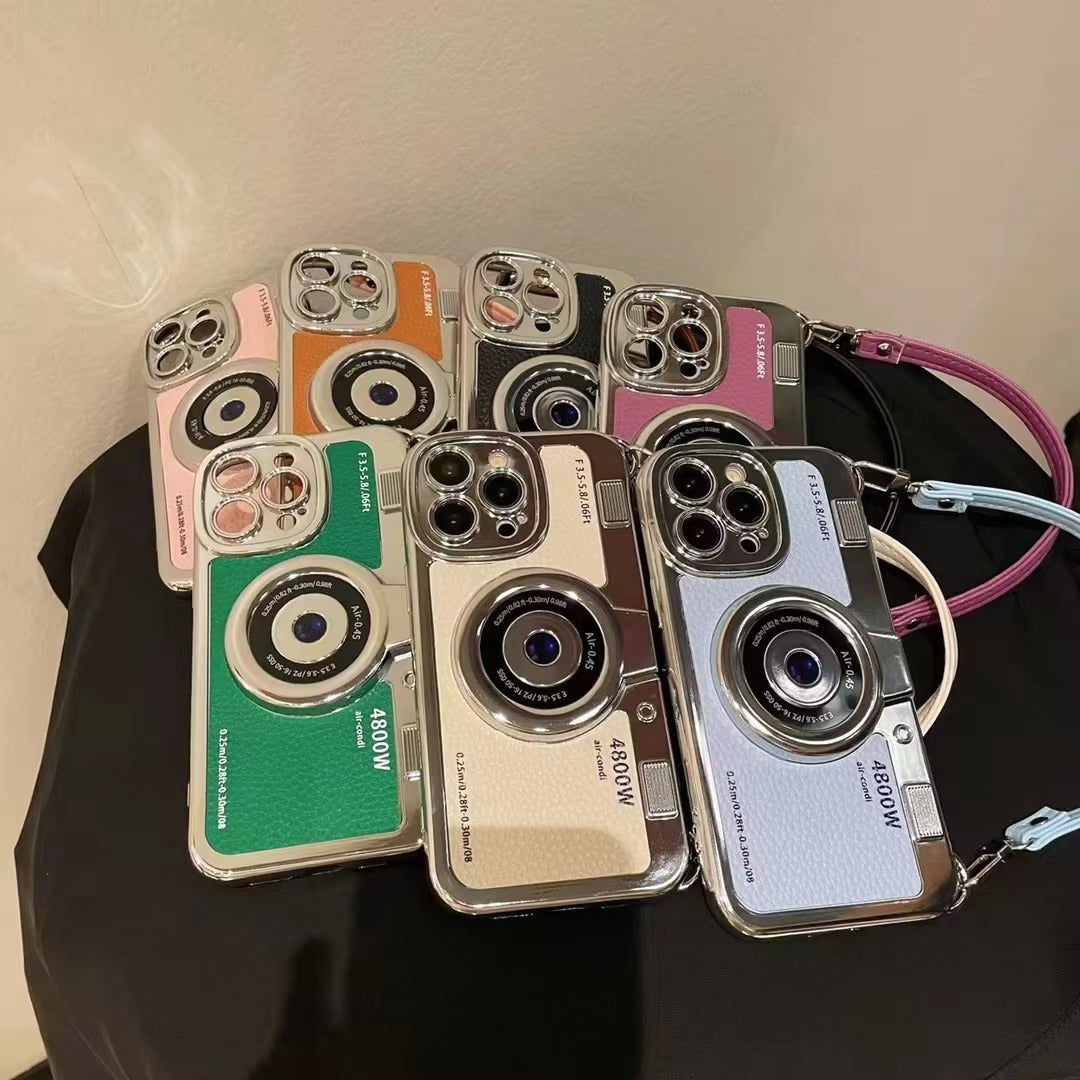 Luxury Apple iPhone Case, MagSafe Compatible, Camera Lens and Screen Protection, Ultra Thin, Shockproof, Magnetic, Full All Around Protection, 3D Retro Camera Cover