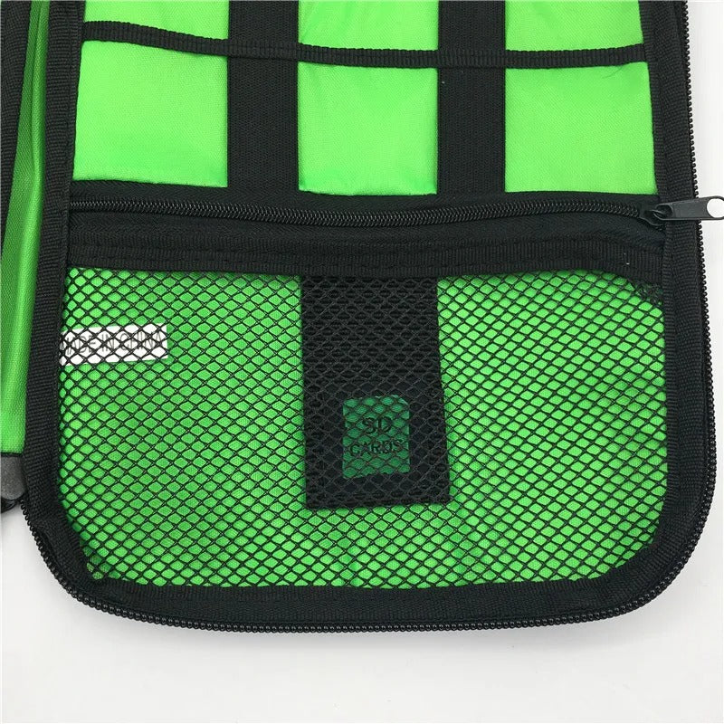 Premium Waterproof Travel Organizer Bag for Laptop Accessories – Compact Storage Case for External Hard Drive, Chargers, Cables, Headphones, SD Cards, U-Disk, Power Bank