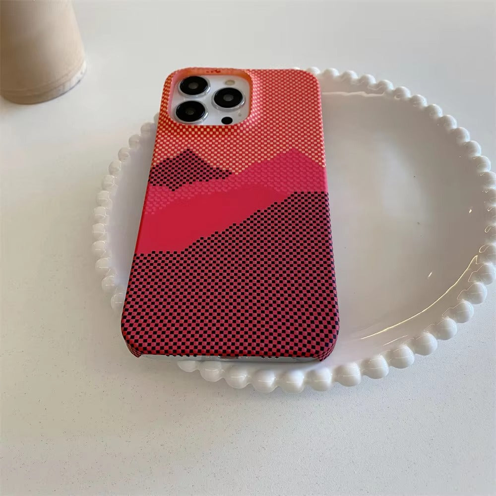 High Quality Apple iPhone Case, MagSafe Compatible, Camera Lens & Screen Protection, Ultra Thin, Shockproof, Magnetic Full All Around Cover – Business Carbon Fiber Pattern Case with Frameless Hard Armor Plastic Design