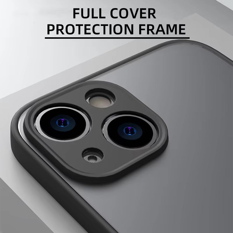 Robust Apple iPhone Case, MagSafe Compatible, Camera Lens & Screen Protection, Ultra Thin, Shockproof, Magnetic Full All Around Cover – Matte Armor Case with Clear Silicone Edges & Hard PC Back for Durable Protection