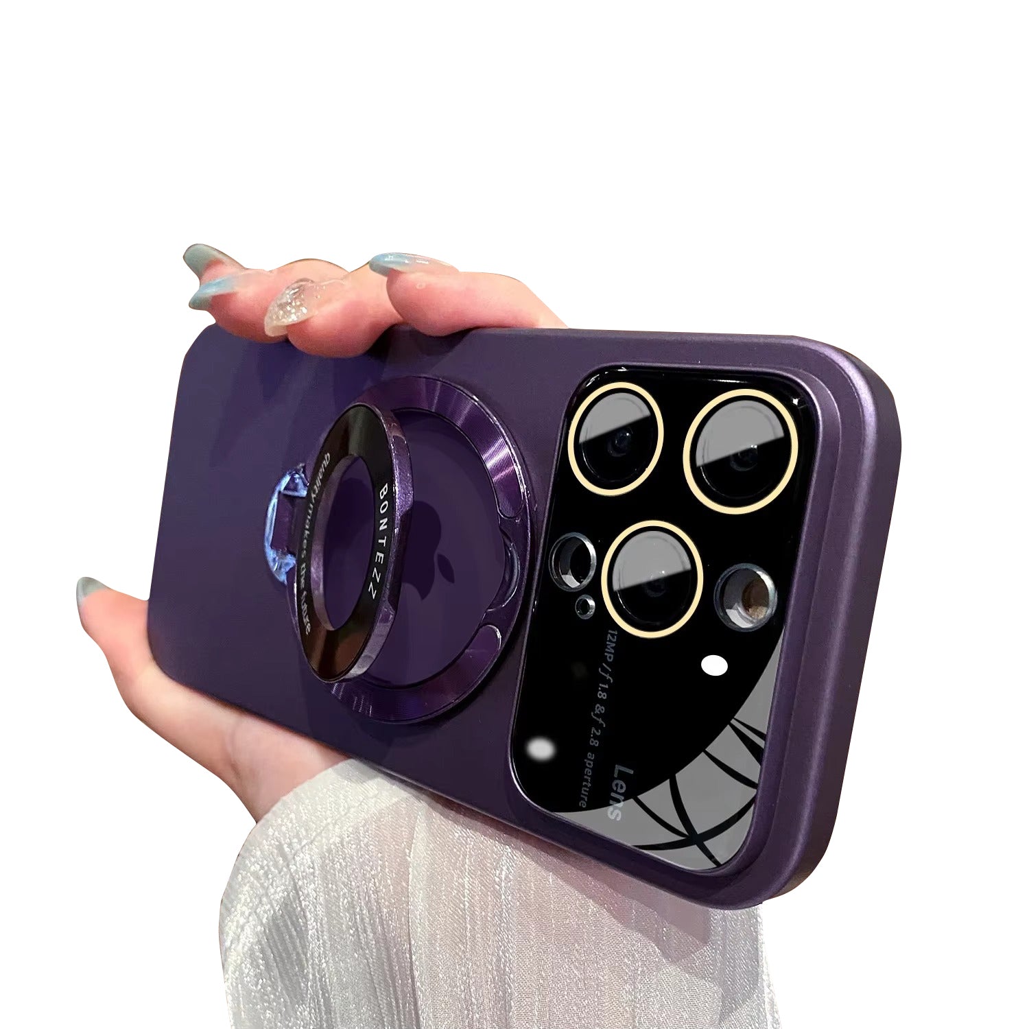 Premium Apple iPhone Case, MagSafe Compatible, Camera Lens and Screen Protection, Ultra Thin, Shockproof, Magnetic, Full All Around Protection, Magnetic Bracket Cover