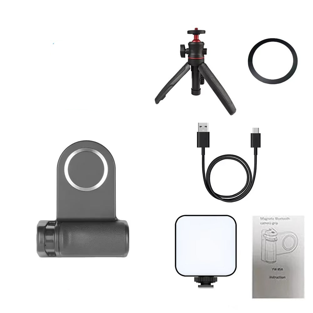 High Quality Magnetic MagSafe Phone Grip – Bluetooth Shutter Remote, Compatible with Apple iPhone and iOS Devices