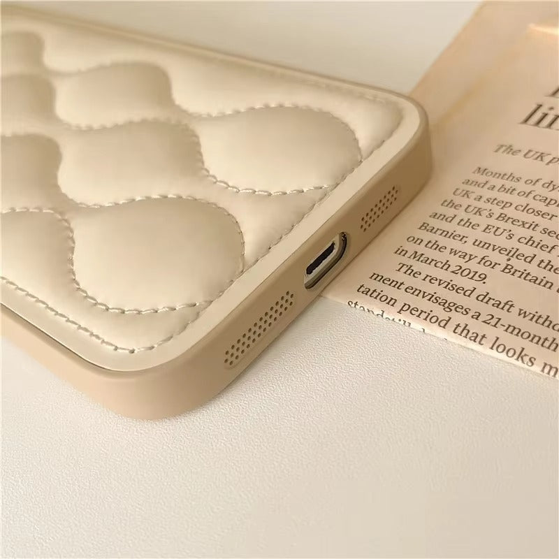 Luxury 3D Texture Apple iPhone Case, MagSafe Compatible, Ultra Thin Magnetic with Solid Color Silicone Bumper and Wavy Design