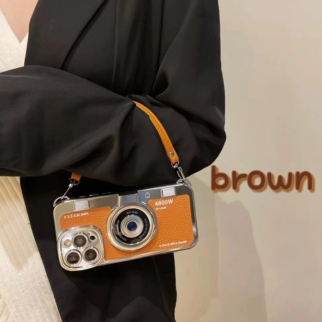 Luxury Apple iPhone Case, MagSafe Compatible, Camera Lens and Screen Protection, Ultra Thin, Shockproof, Magnetic, Full All Around Protection, 3D Retro Camera Cover
