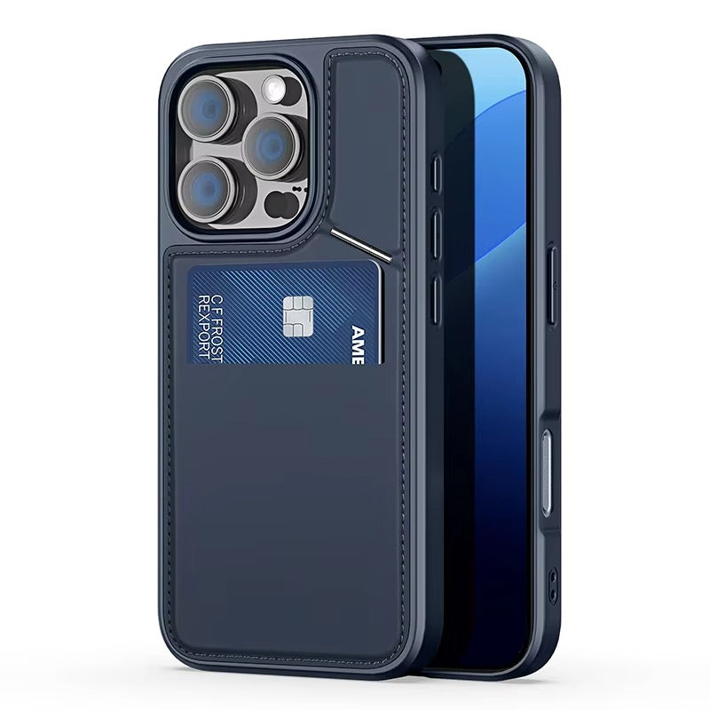 Premium Apple iPhone Case, MagSafe Compatible, Camera Lens and Screen Protection, Ultra Thin, Shockproof, Magnetic, Full All Around Protection, 3-in-1 Business Card Cover