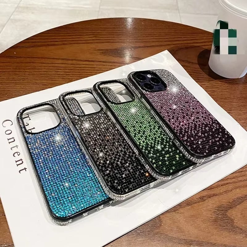 Luxury Apple iPhone Case, MagSafe Compatible, Camera Lens & Screen Protection, Ultra Thin, Shockproof, Magnetic Full All Around Cover – Full Shiny Diamond Bumper Frame Case with Sparkling Edge Design for Elegant Protection