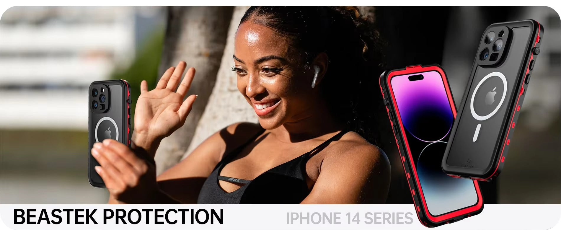 Premium Apple iPhone Case MagSafe Compatible, Camera Lens & Screen Protection, Ultra Thin Shockproof Magnetic Full All Around Protection Cover with IP68 Waterproof Diving Shell