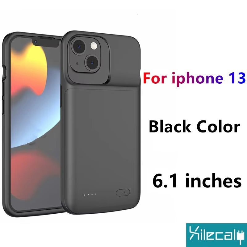 High Capacity Apple iPhone Case MagSafe Compatible, Camera Lens & Screen Protection, Ultra Thin Shockproof Magnetic Full All Around Protection Charging Cover with Built-In Battery