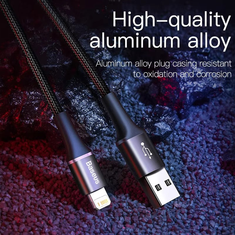 Premium, LED USB Cable for iPhone – Fast Charging Lightning Cord for iPad, iPhone Devices, Data Transfer Wire, Durable Phone