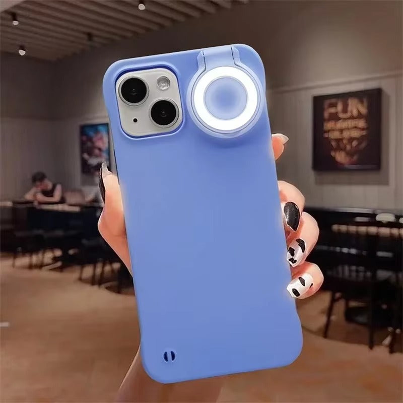 Premium Apple iPhone Case, MagSafe Compatible, Camera Lens & Screen Protection, Ultra Thin, Shockproof, Magnetic Full All Around Cover – LED Selfie Ring Light Glow Case