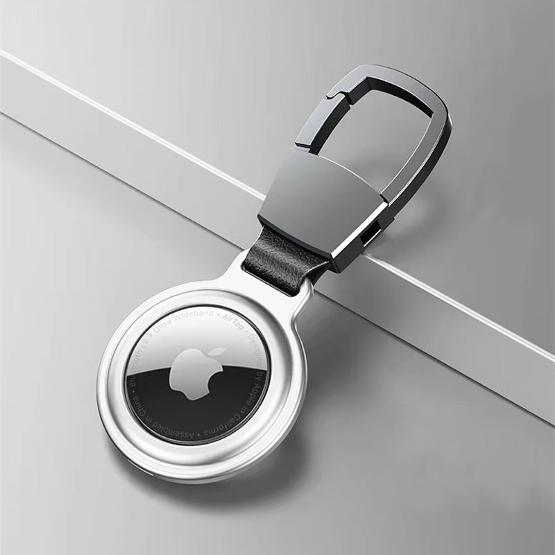 Premium Metal AirTag Case with Keychain – Magnetic Shockproof Anti-Scratch Protective Shell Cover, Durable Lightweight Aluminum Alloy Holder for Tracker