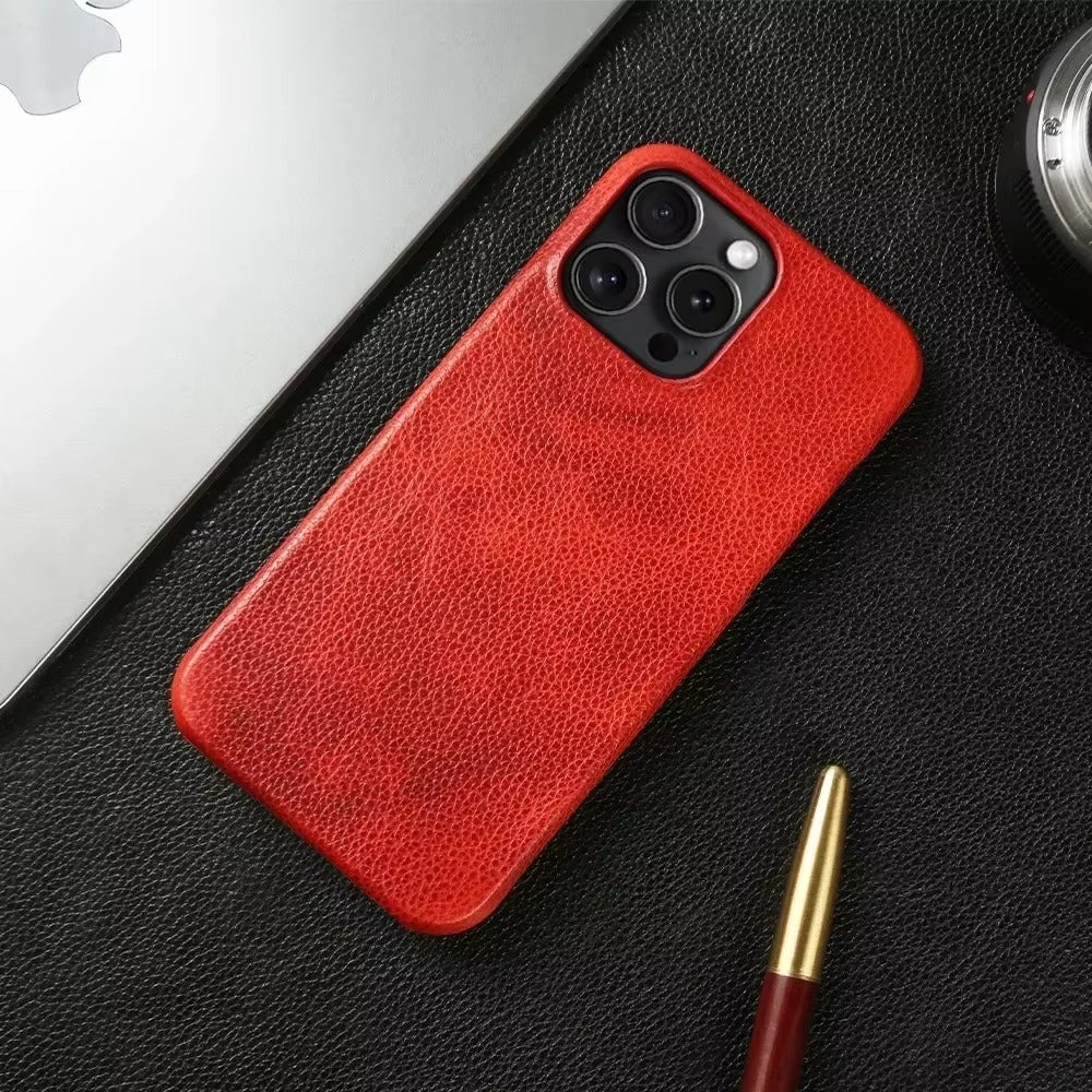 Luxury Genuine Leather Apple iPhone Case, MagSafe Compatible, Ultra Thin Magnetic and Durable Back Shell Design