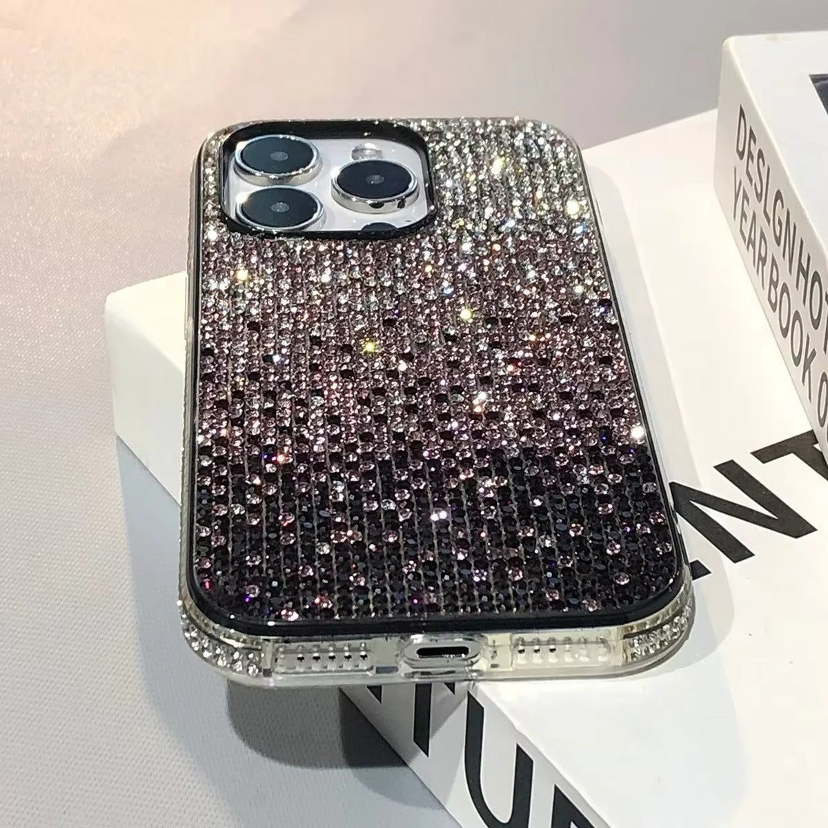 Luxury Apple iPhone Case, MagSafe Compatible, Camera Lens & Screen Protection, Ultra Thin, Shockproof, Magnetic Full All Around Cover – Full Shiny Diamond Bumper Frame Case with Sparkling Edge Design for Elegant Protection