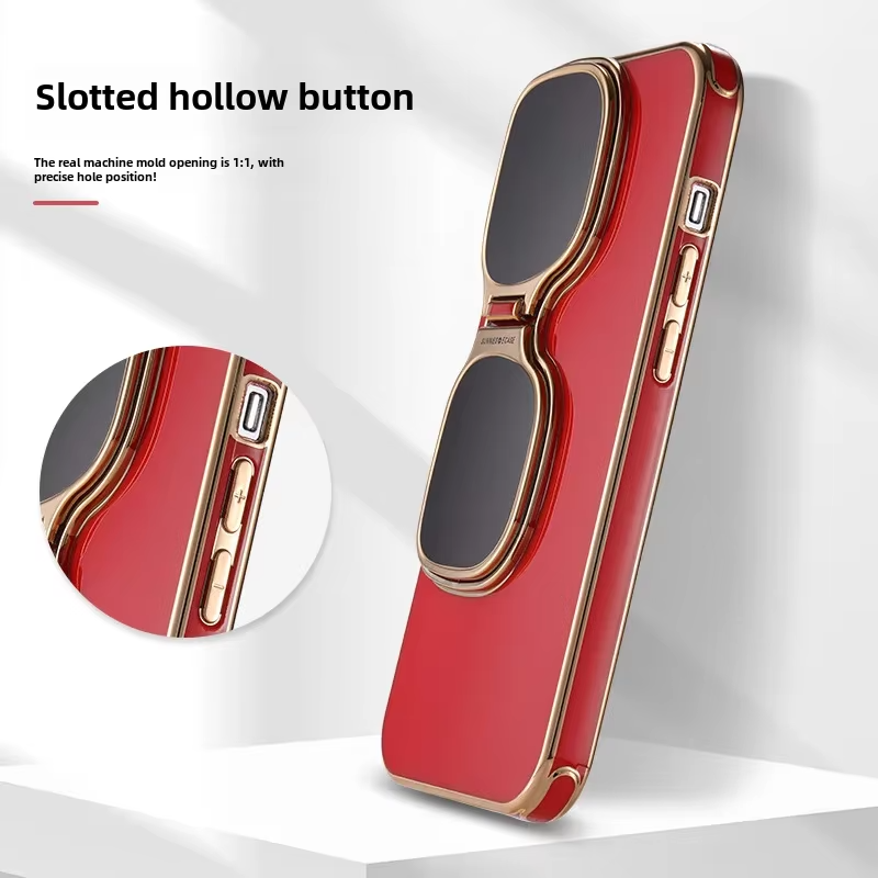 Premium Apple iPhone Case, MagSafe Compatible, Camera Lens and Screen Protection, Ultra Thin, Shockproof, Magnetic, Full All Around Protection, Fold Lens Stand Holder Cover