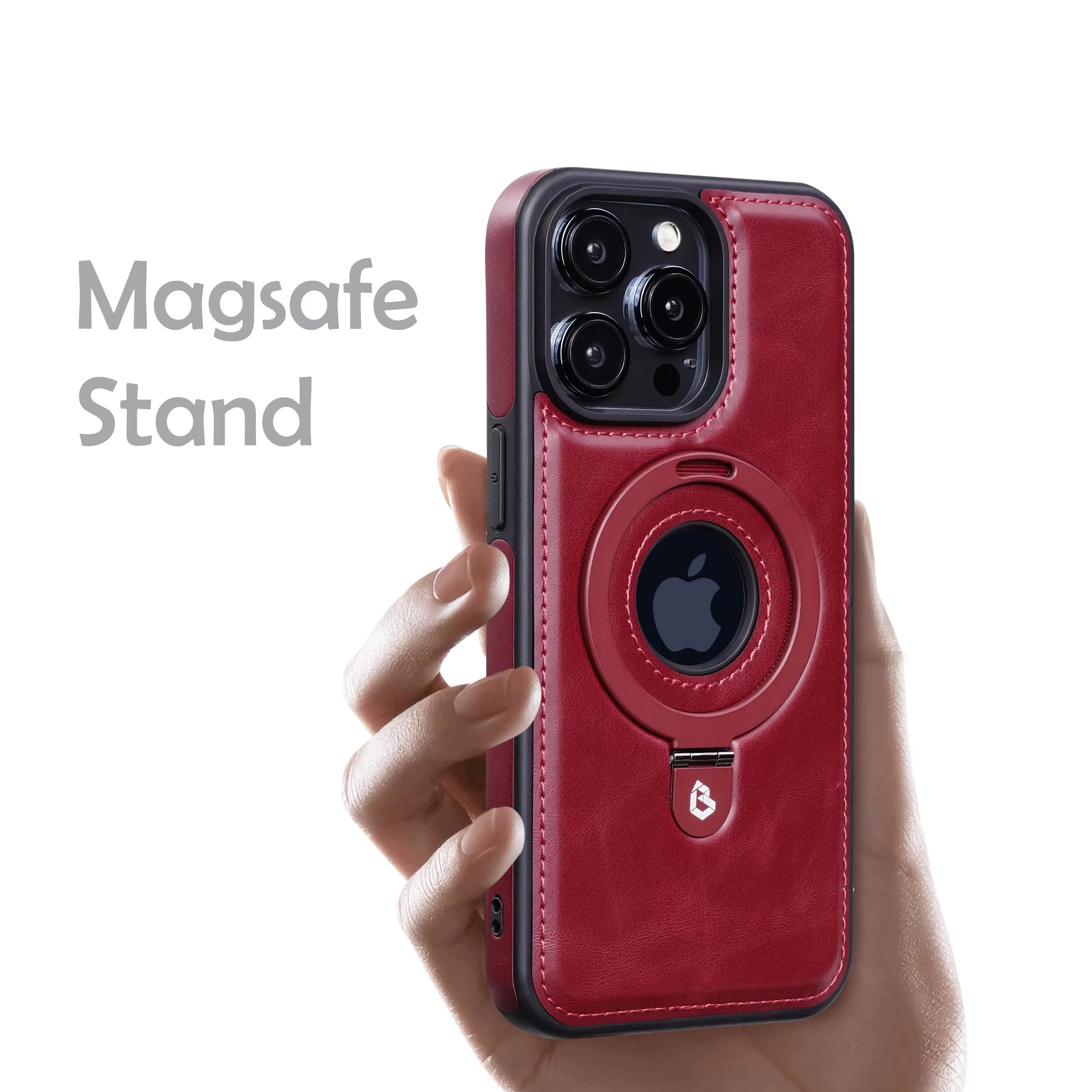 Luxury Leather Apple iPhone Case, MagSafe Compatible, Ultra Thin Magnetic Shockproof Full Protection