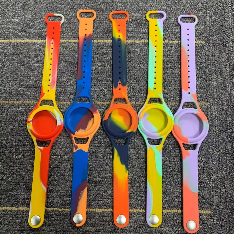 Premium Kids AirTag Wristband – Soft Silicone Anti-Lost Tracker Strap, Comfortable Durable Protective Bracelet for Children, Baby-Safe Material