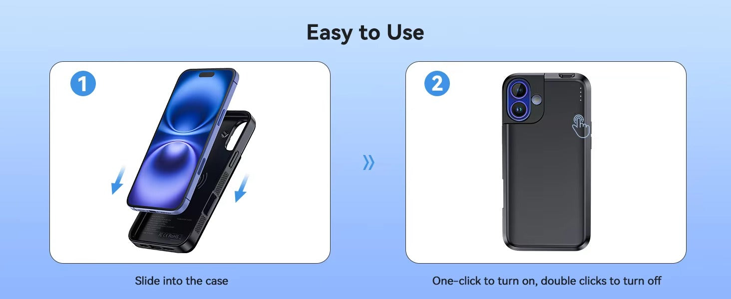 High Quality Apple iPhone Case MagSafe Compatible, Camera Lens & Screen Protection, Ultra Thin Shockproof Magnetic Full All Around Protection Cover with 8000mAh Battery Pack