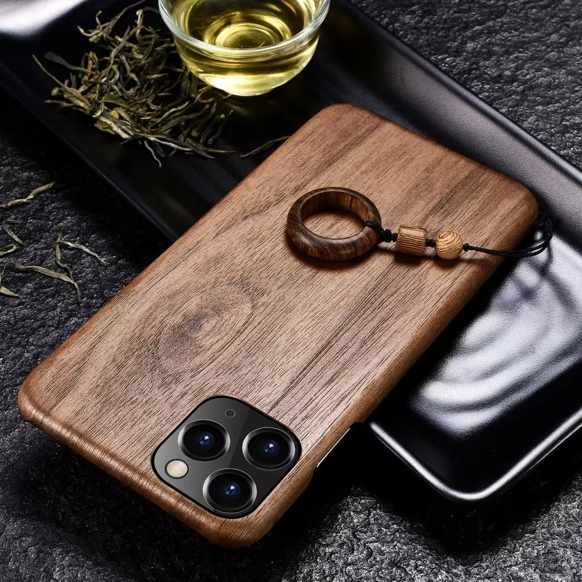 Premium Apple iPhone Case, MagSafe Compatible, Camera Lens Protection, Screen Protection, Ultra Thin, Shockproof, Magnetic, Full All Around Protection, Natural Bamboo Wood Cover
