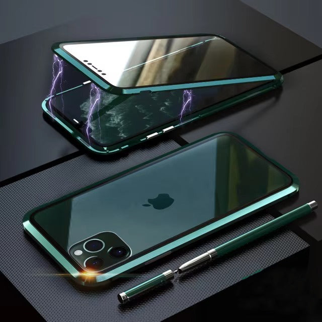 Premium Apple iPhone Case Compatible Camera Lens & Screen Protector Ultra Thin Shockproof Magnetic Full All Around Protection
