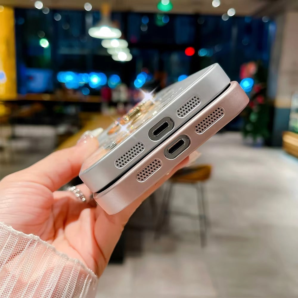 Luxury Apple iPhone Case, MagSafe Compatible, Camera Lens and Screen Protection, Ultra Thin, Shockproof, Magnetic, Full All Around Protection, Night Cat Ring Cover