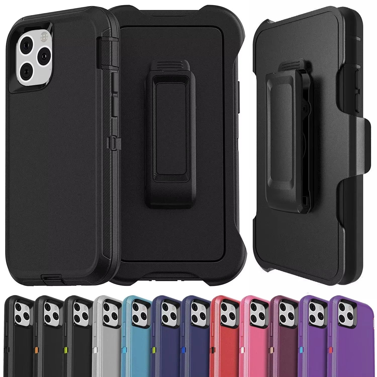 Robust Apple iPhone Case, MagSafe Compatible, Camera Lens and Screen Protection, Ultra Thin, Shockproof, Magnetic, Full All Around Protection, 3-in-1 Belt Clip Armor Cover