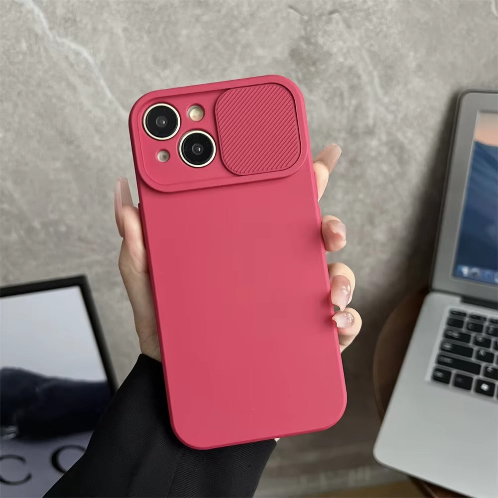 High Quality Apple iPhone Case Ultra Thin Shockproof Magnetic Full All Around Protection Cover with Sliding Camera Armor Back