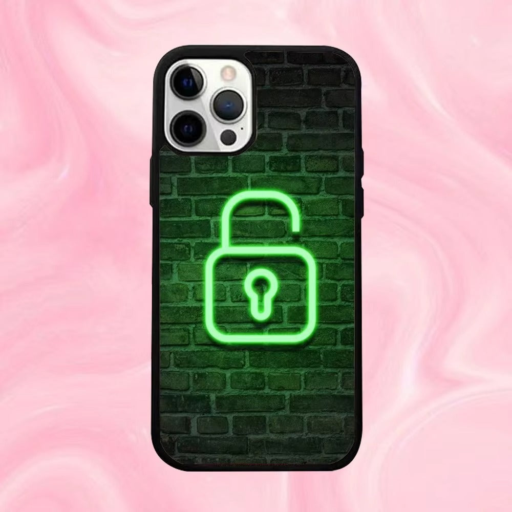 Premium Apple iPhone Case, MagSafe Compatible, Camera Lens and Screen Protection, Ultra Thin, Shockproof, Magnetic, Full All Around Protection, Neon Light Black Cover