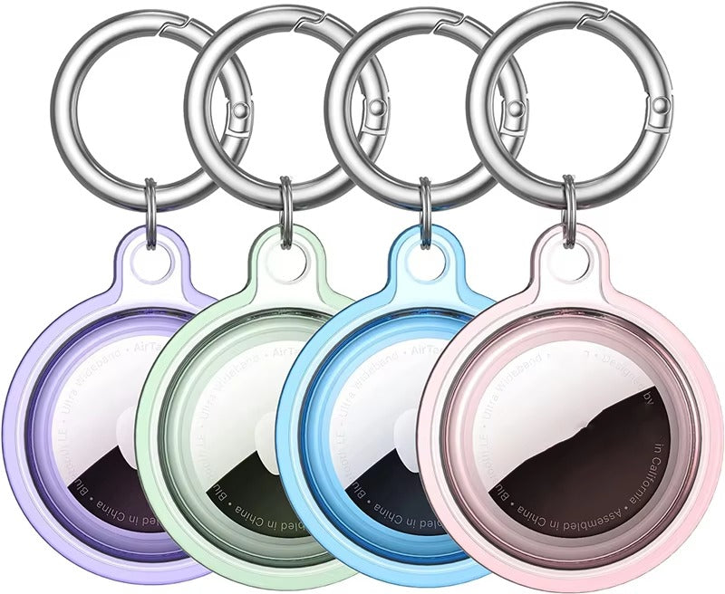 Premium Transparent Waterproof TPU AirTag Case – Full Protective Shell with Anti-Lost Keychain, Shockproof Pet Collar Tracker Cover