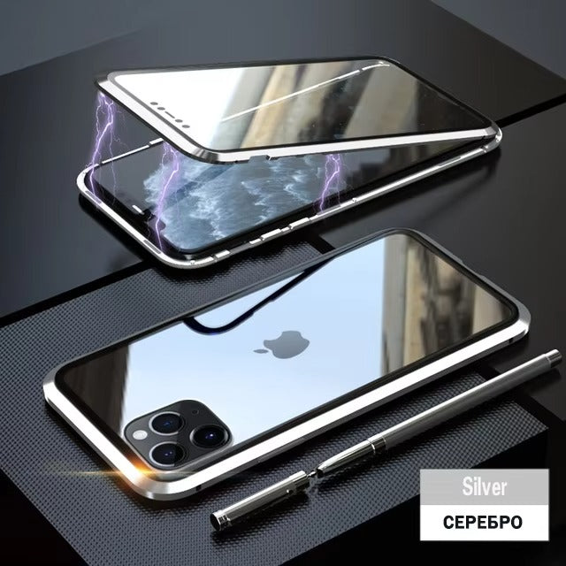 Premium Apple iPhone Case Compatible Camera Lens & Screen Protector Ultra Thin Shockproof Magnetic Full All Around Protection