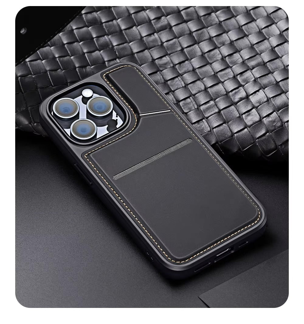 Luxury Apple iPhone Case, MagSafe Compatible, Camera Lens and Screen Protection, Ultra Thin, Shockproof, Magnetic, Full All Around Protection, PU Leather Wallet Cover