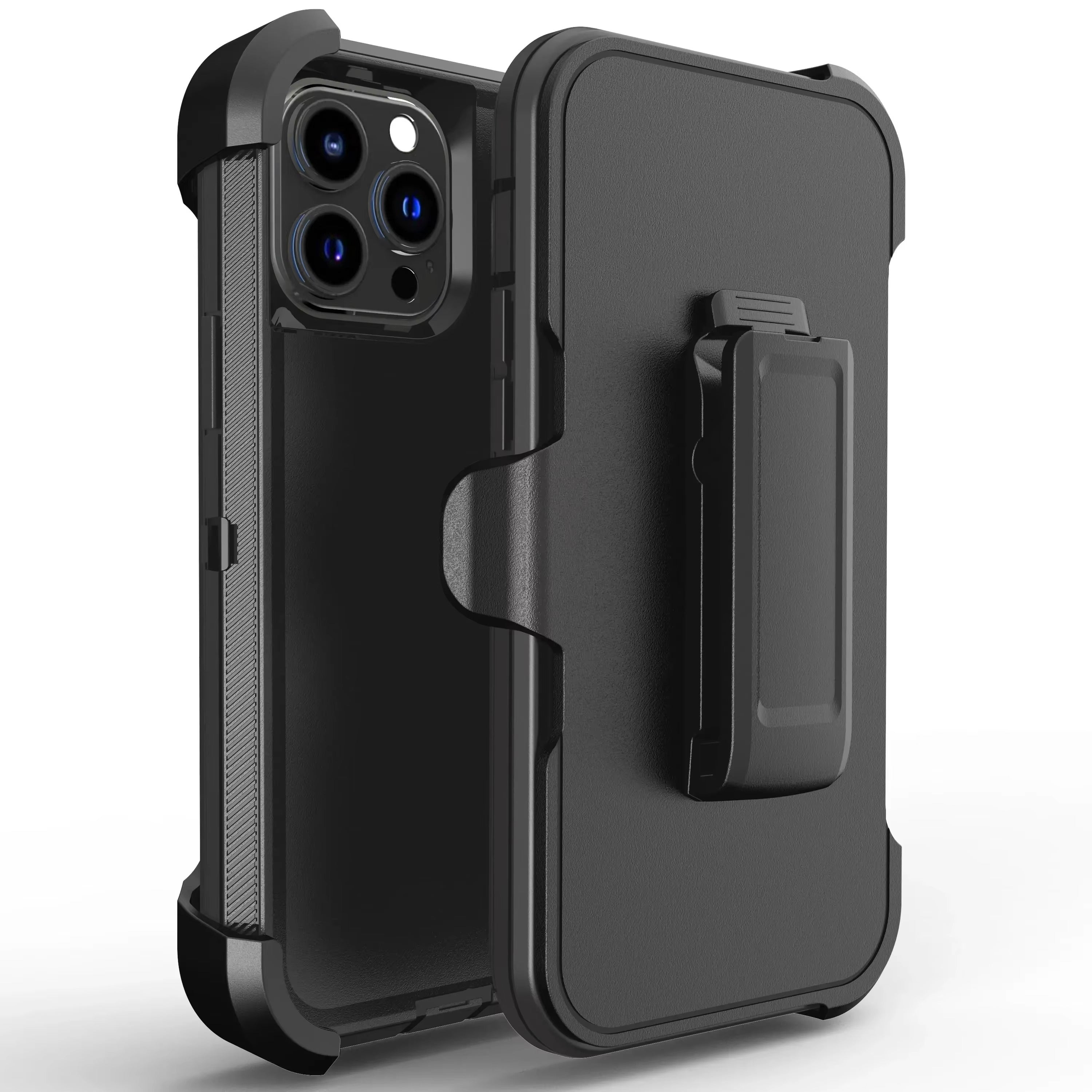 Robust Apple iPhone Case, MagSafe Compatible, Camera Lens and Screen Protection, Ultra Thin, Shockproof, Magnetic, Full All Around Protection, 3-in-1 Belt Clip Armor Cover