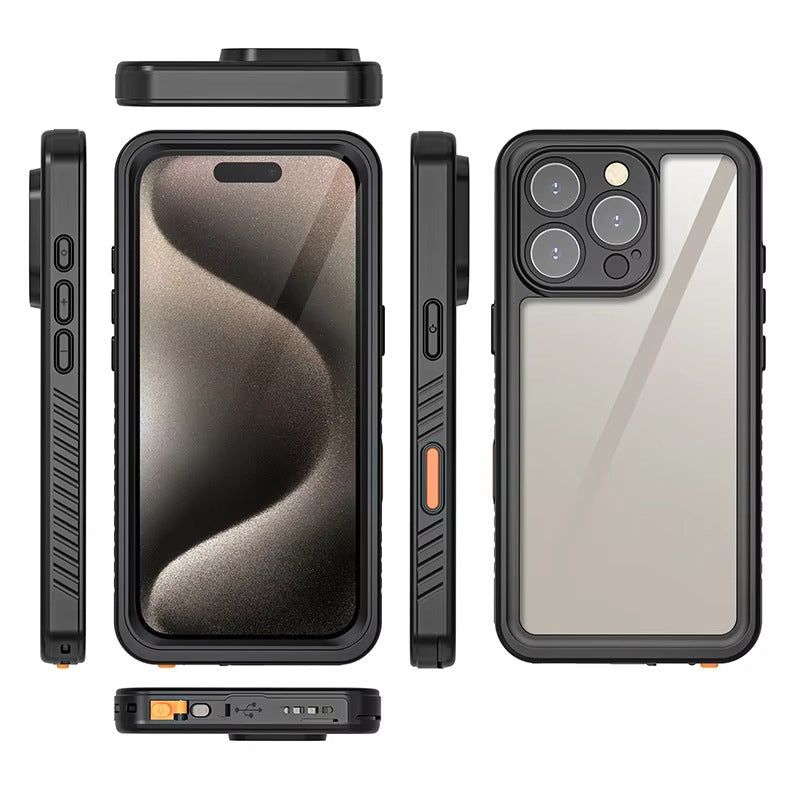 High Quality Apple iPhone Case MagSafe Compatible, Camera Lens & Screen Protection, Cover with IP68 360 Waterproof Shield