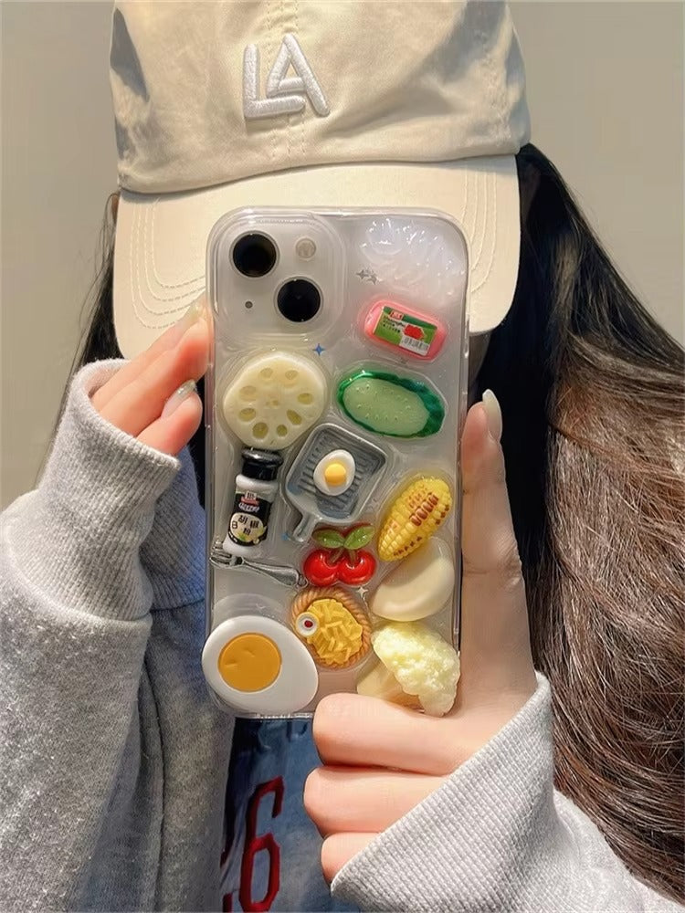 Premium Apple iPhone Case, MagSafe Compatible, Camera Lens and Screen Protection, Ultra Thin, Shockproof, Magnetic, Full All Around Protection, 3D Vegetable Clear Cover