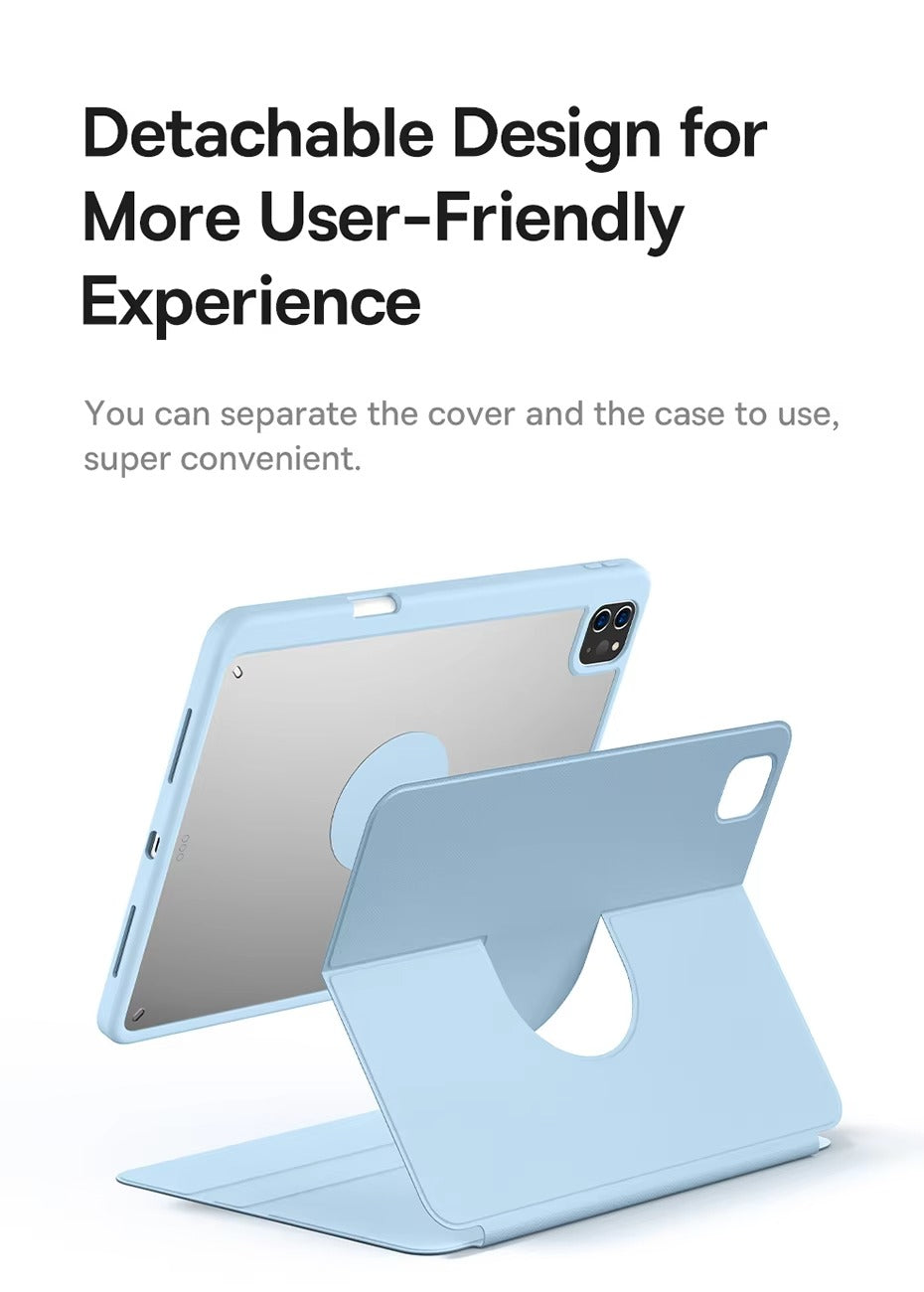 Premium Magnetic iPad Case with Pencil Holder – Slim Smart Cover with Auto SleepCompatible with 10.2", 10.9", 11", 12.9" Tablets