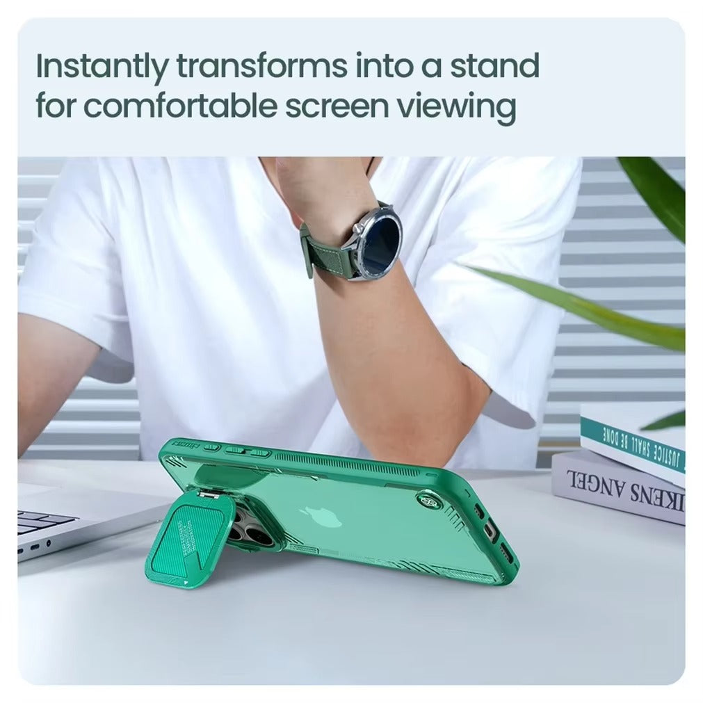 High Quality Apple iPhone Case Ultra Thin Shockproof Magnetic Full All Around Protection Cover with Transparent Holder Design