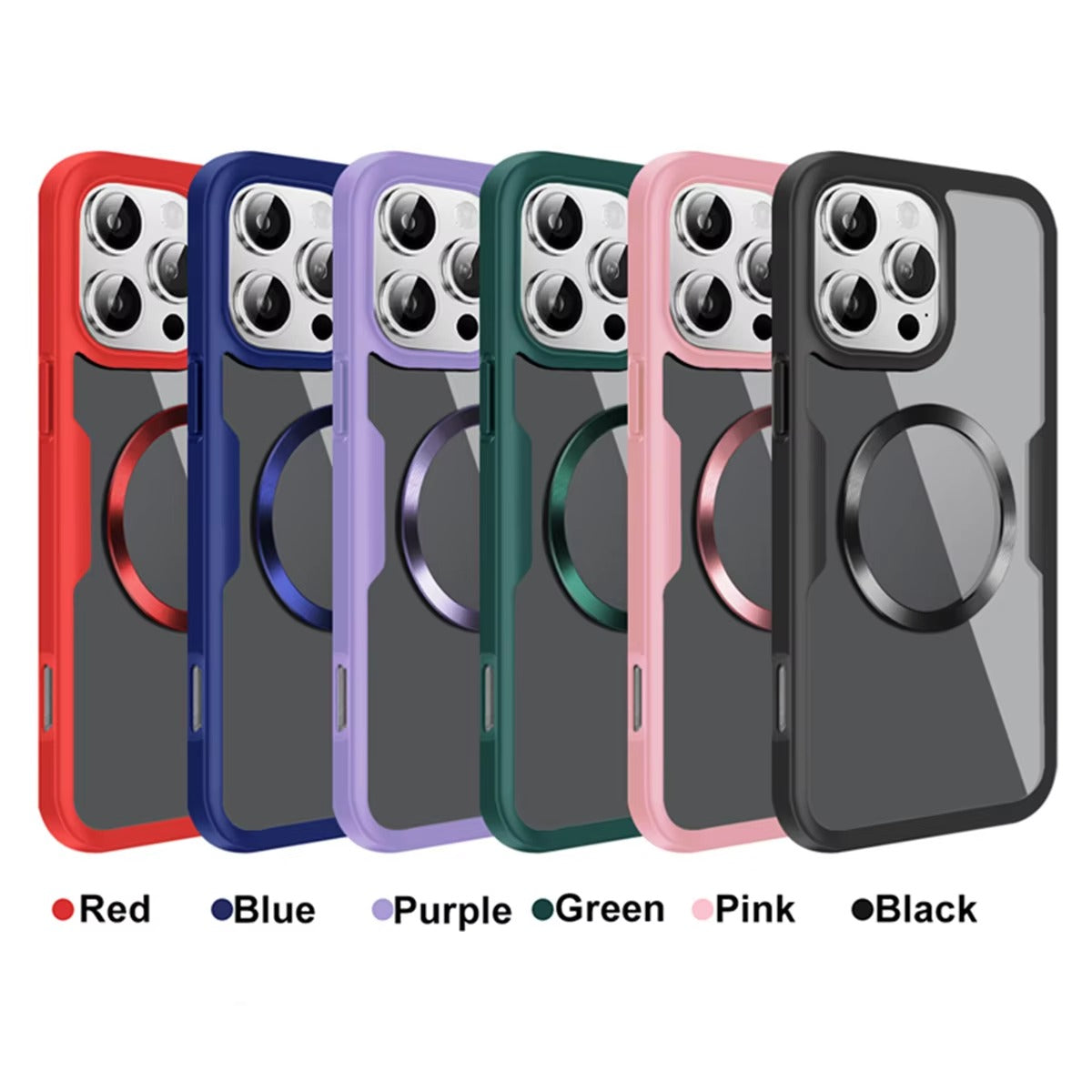 Luxury Apple iPhone Case MagSafe Compatible Ultra Thin Magnetic All Around Protection Cover with Double Touch Clear Design