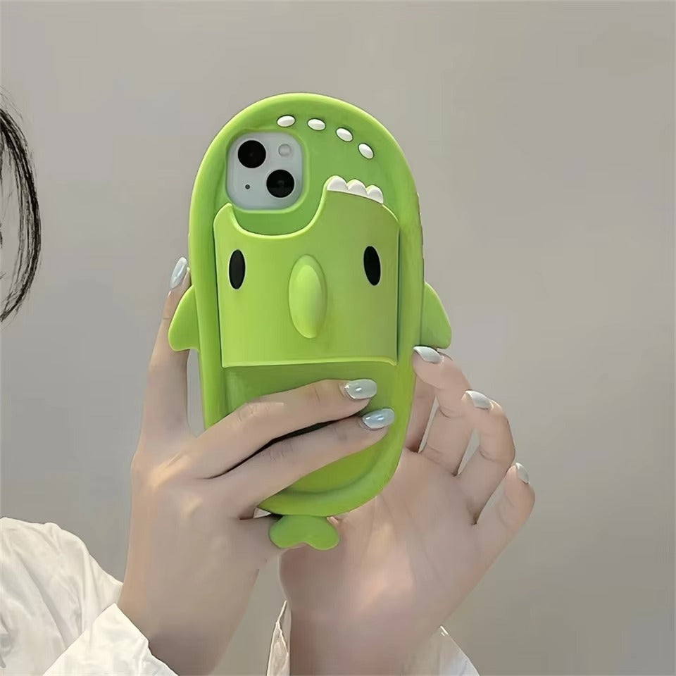 Premium Apple iPhone Case, MagSafe Compatible, Camera Lens and Screen Protection, Ultra Thin, Shockproof, Magnetic, Full All Around Protection, 3D Slippers Animal Cover