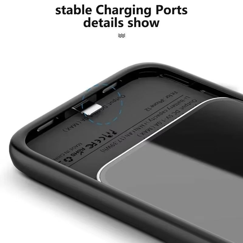 Robust Apple iPhone Case MagSafe Compatible, Camera Lens & Screen Protection, Ultra Thin Shockproof Magnetic Full All Around Protection Cover with 10000mAh Battery Charger