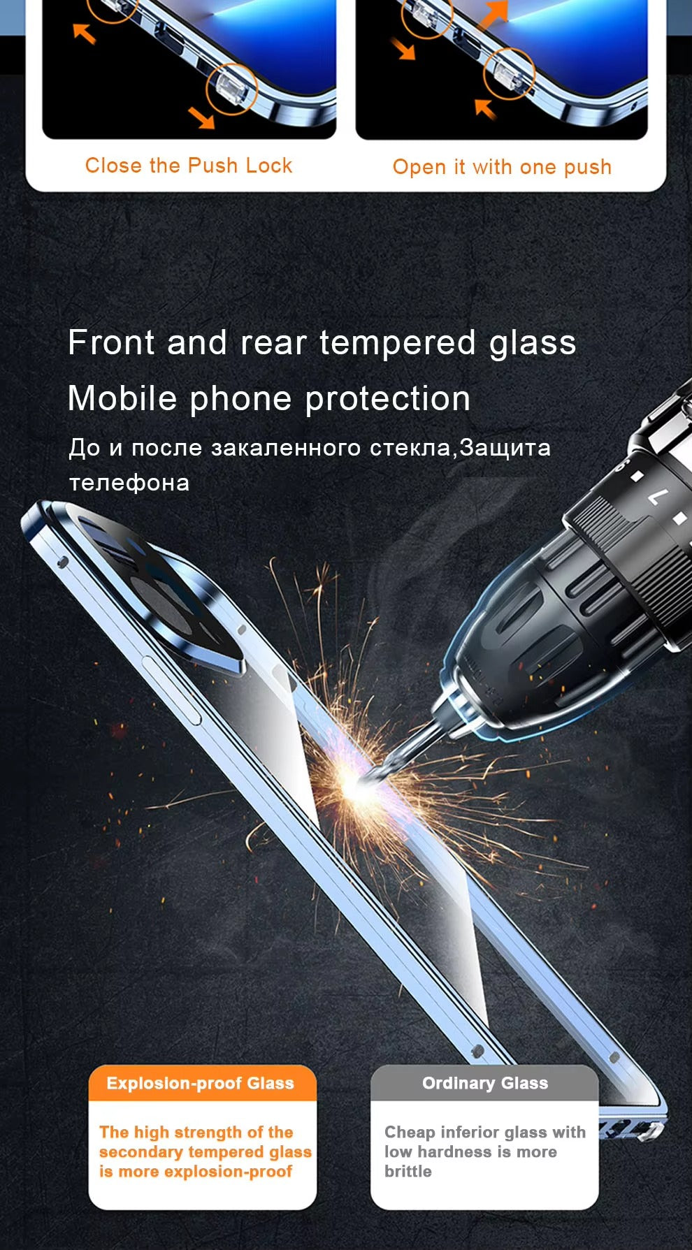Luxury Apple iPhone Case MagSafe Compatible, Camera Lens & Screen Protection, Cover with Double-Sided Glass Design