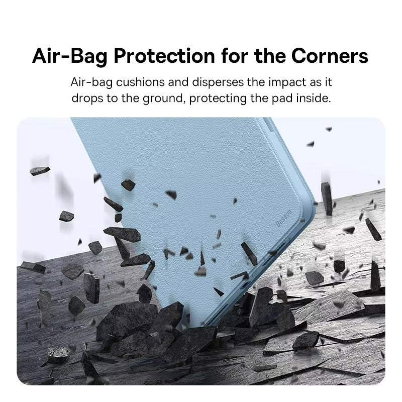 Premium Magnetic iPad Case with Pencil Holder – Slim Smart Cover with Auto SleepCompatible with 10.2", 10.9", 11", 12.9" Tablets