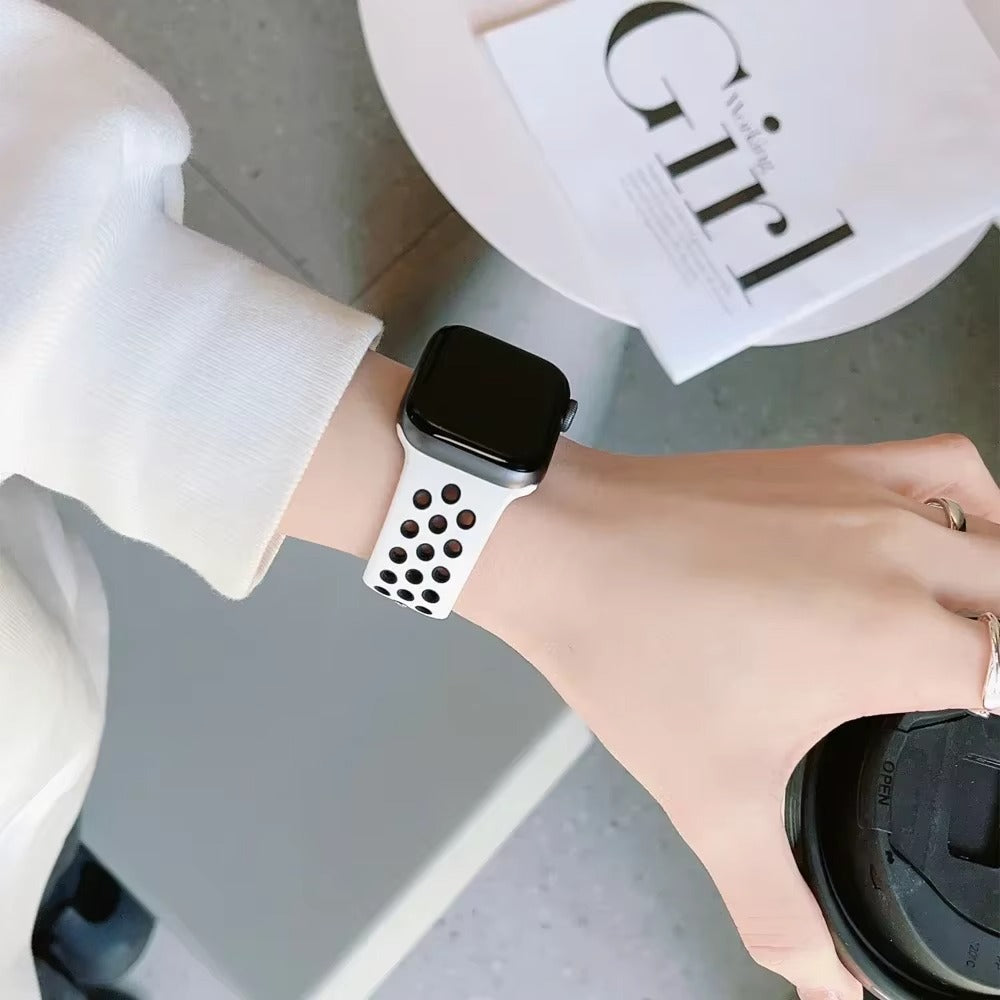 Colorful Silicone Sport Watch Band – Soft Replacement Strap with Stainless Steel Buckle, Compatible with 38mm to 49mm Smartwatches