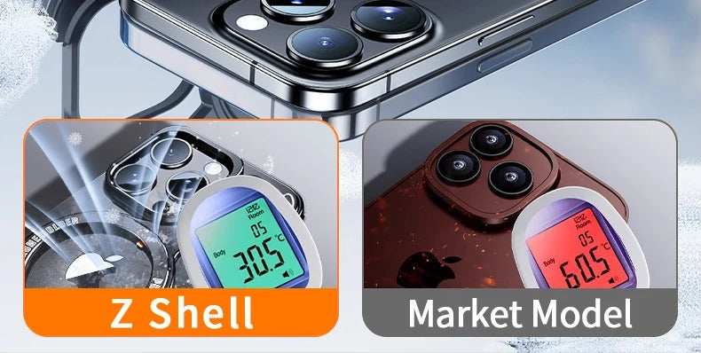 Premium Apple iPhone Case, MagSafe Compatible, Camera Lens & Screen Protection, Ultra Thin, Shockproof, Magnetic Full All Around Cover – Z-Type Aluminum Alloy Rimless Case with Snap-On Bracket & Metal Frame